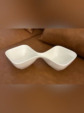 Strawberry Street • white ceramic serving dish • chips and dip, etc.